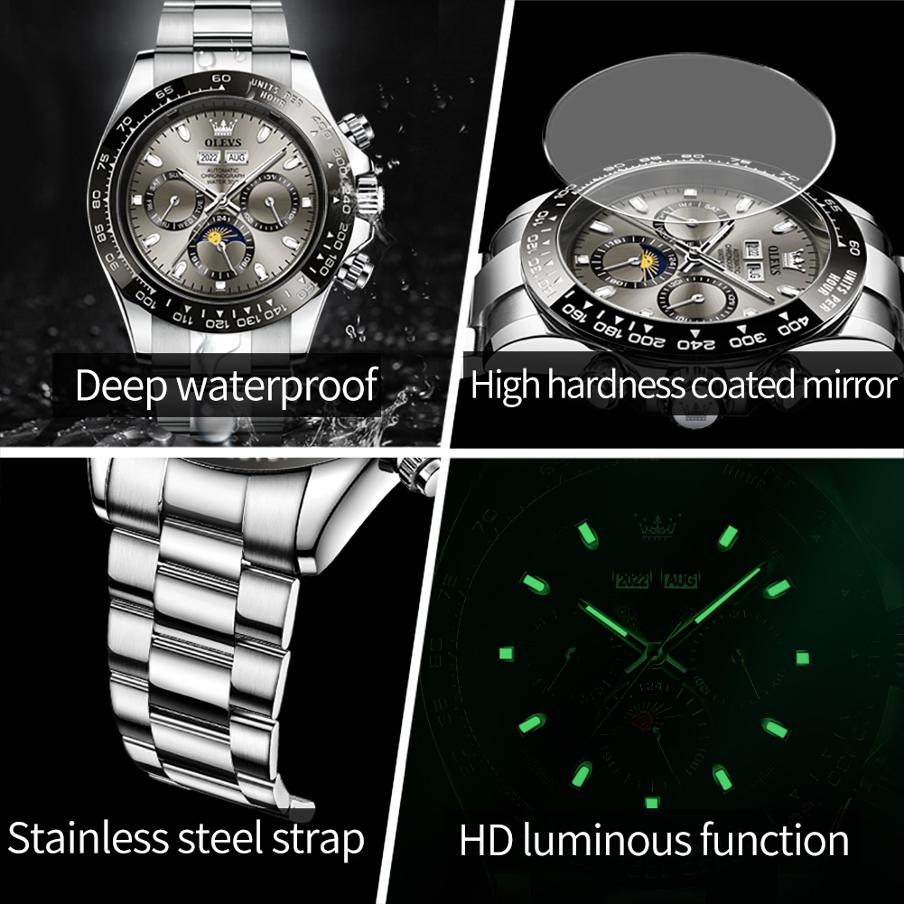 OLEVS 6654 Luxury Mens Watch C - огляд і ціна Seiko Watch Presage