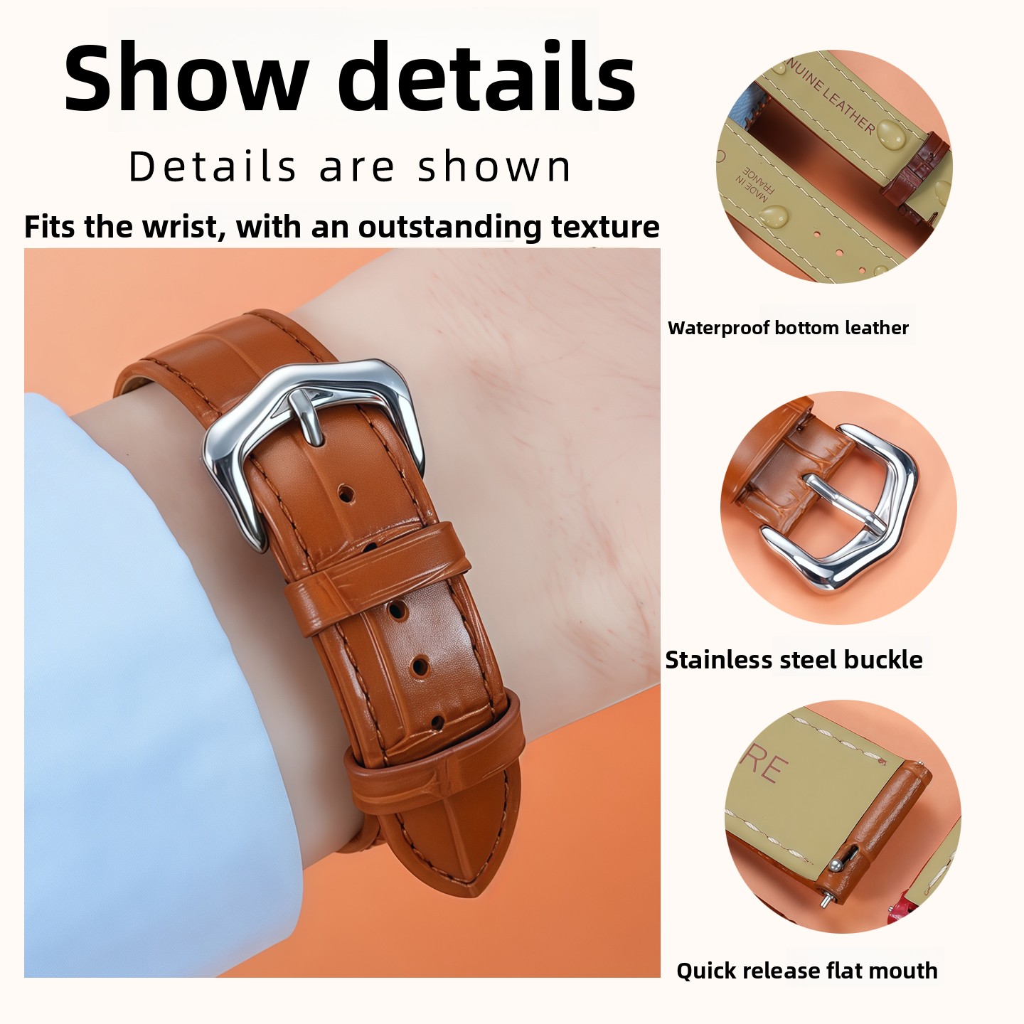 Genuine Leather Strap Replacem - огляд і ціна Cartier Watch Santos